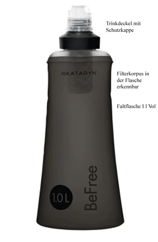 Katadyn BeFree Water Filtration System 1L - Black Edition 3 Katadyn BeFree Water Filtration System 1L - Black Edition