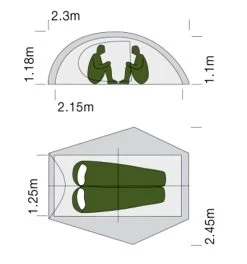 Exped Mira II HL -Camping-Verkaufsladen Mira2 grund
