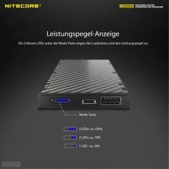 Nitecore Powerbank NB10000 V2 - 10000mAh -Camping-Verkaufsladen NB10000 3