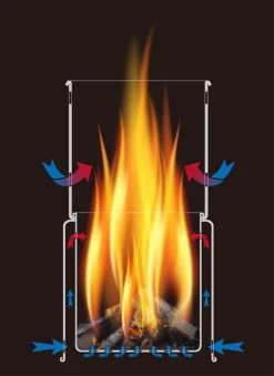 Toaks Titanium Backpacking Wood Burning Stove -Camping-Verkaufsladen STV11Schem