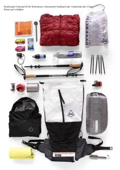 Hyperlite Mountain Gear Unbound 40 Black -Camping-Verkaufsladen unbound 40 packbeispiel